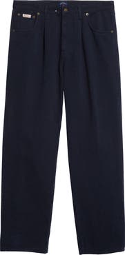 Noah Brushed Back Pleated Organic Cotton Jeans