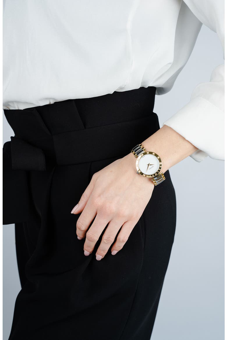 Bijou Diamond Two-Tone Bracelet Watch, 33mm, Alternate, color, TWO TONE