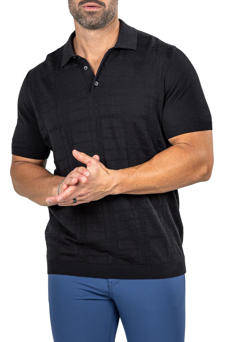 Marthy Black Polo, Alternate, color, BLACK