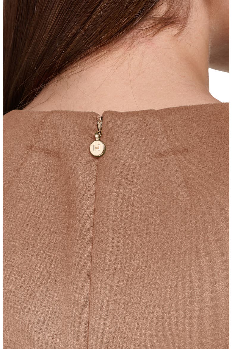 Short Sleeve Suede Shift Dress, Alternate, color, Spiced Almond