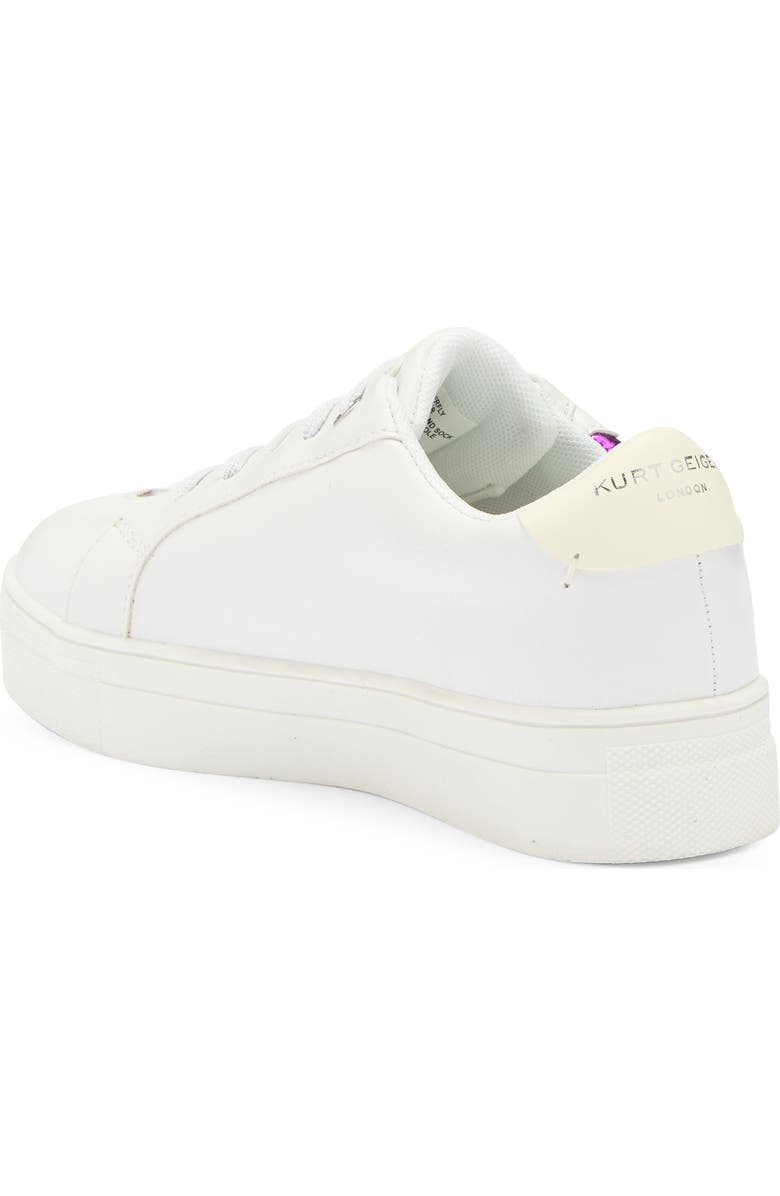 Kurt Geiger London Kids' Mini Lane Butterfly Sneaker, Alternate, color, White Multi