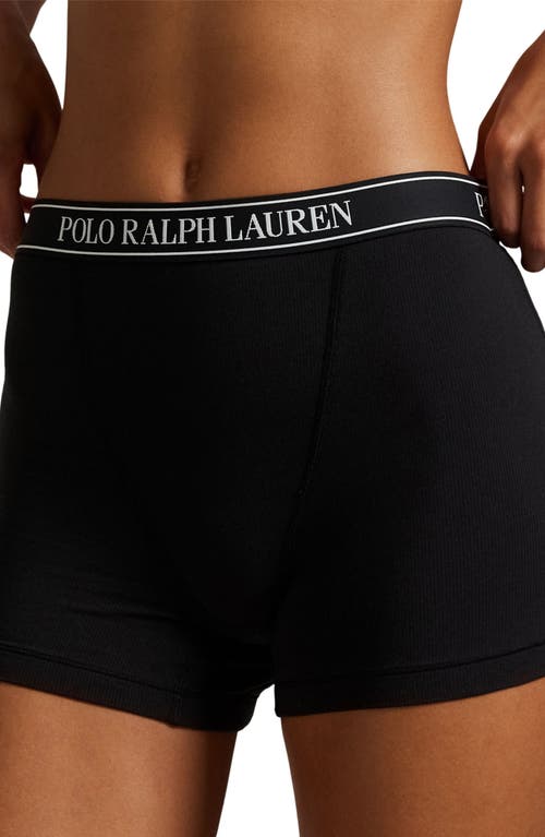 Polo Ralph Lauren Logo Band Knit Boxers In Black