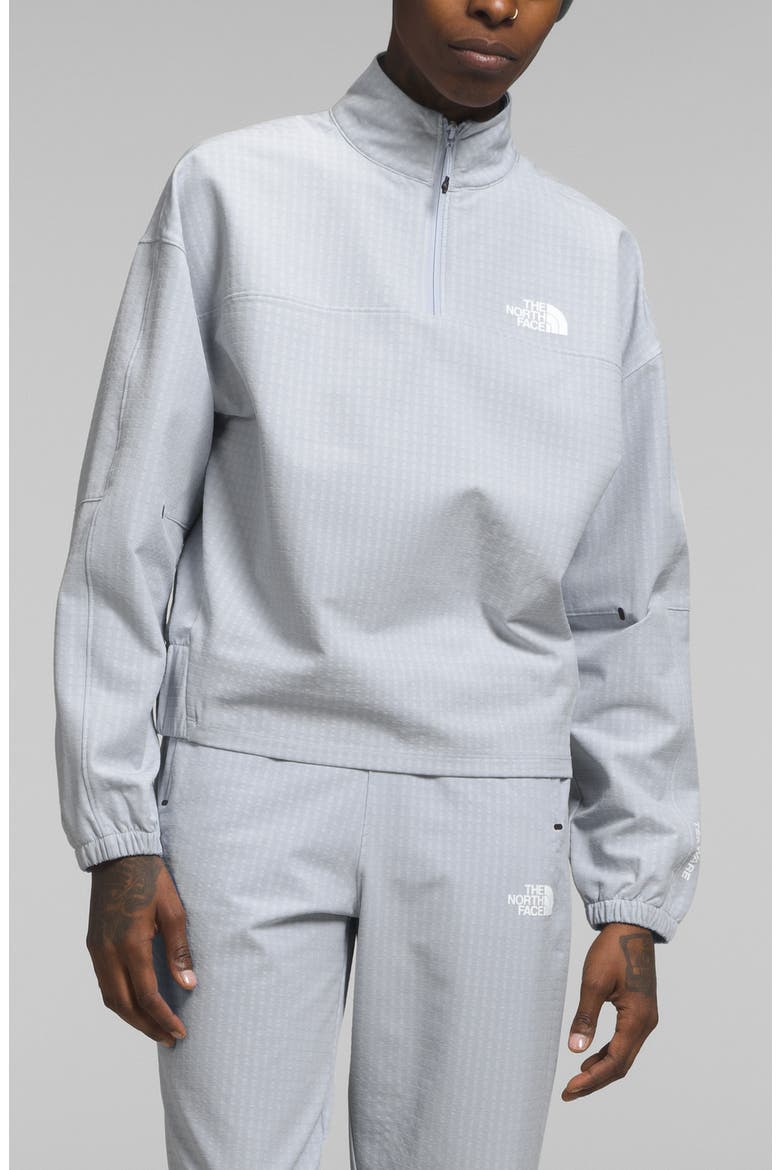Tekware™ Grid Water Repellent Quarter Zip Pullover, Alternate, color, DUSTY PERIWINKLE HEATHER