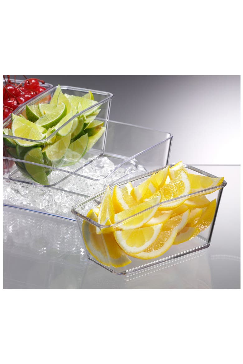 Condiment Bar On Ice, Alternate, color, CLEAR