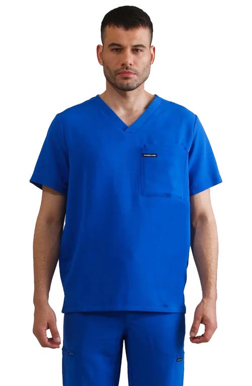 Members Only Brighton 3-Pocket Scrub Top in Royal Blue  product