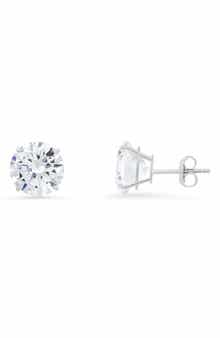 Queen Jewels 10K Gold Round Cubic Zirconia Stud Earrings
