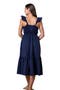 selected Navy Flutter Sleeve