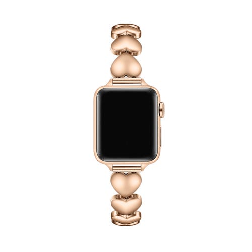 Posh Tech Aphrodite Heart Zinc Band For Apple Watch In Gold