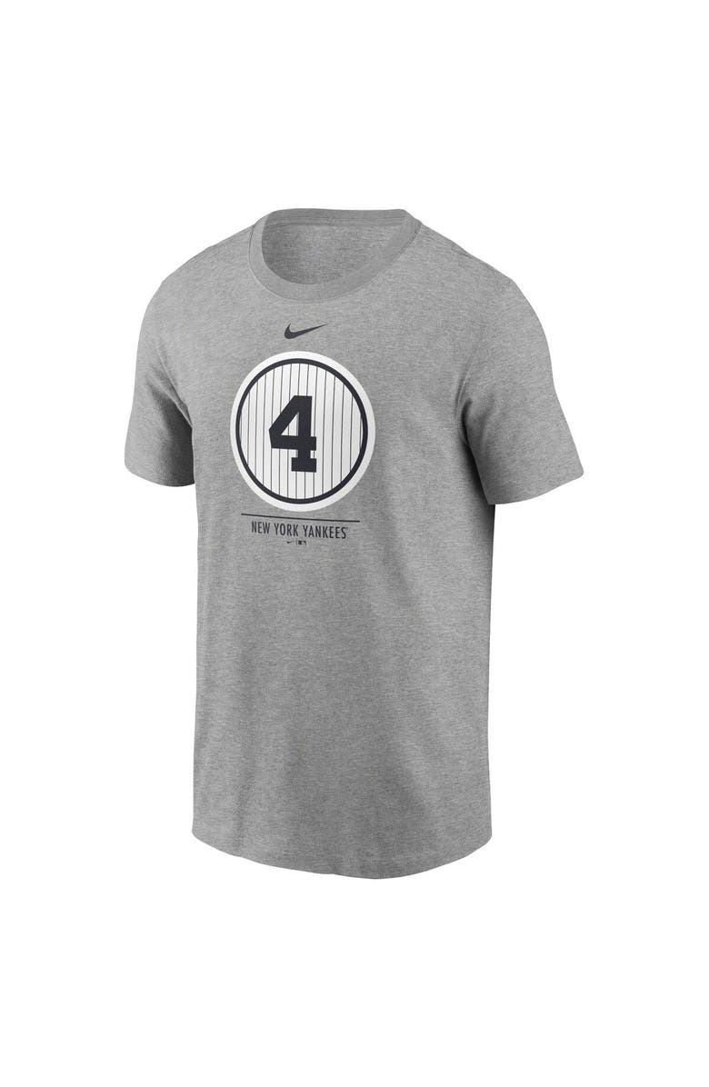 Nike Men's Nike Lou Gehrig Heathered Gray New York Yankees Cooperstown Collection Lou Gehrig Day Retired Number T-Shirt, Alternate, color, Heather Gray
