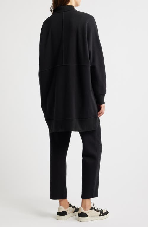 CASLONR CASLON(R) COCOON OPEN FRONT LONGLINE FLEECE SWEATSHIRT