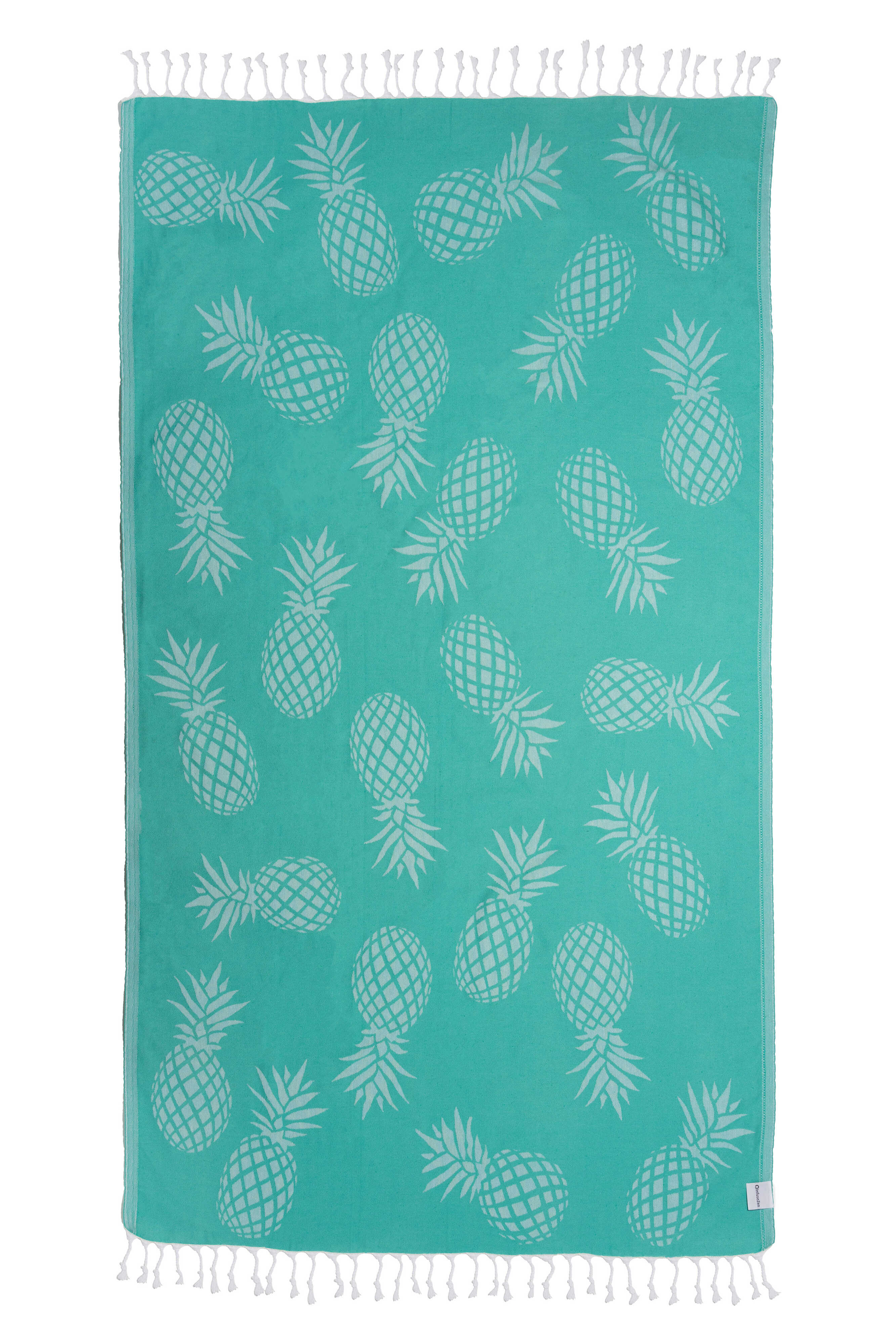 InfuseZen Pineapple Organic Sand Free Turkish Towel in Mint 