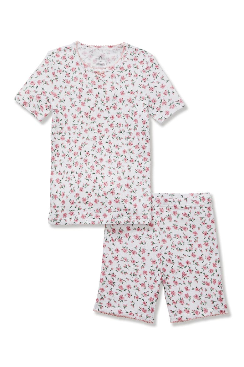 Pink Floral Pointelle Short Set, Main, color, PINK
