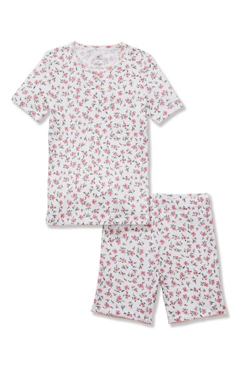 Kids' Pima Cotton Pointelle Fitted Two-Piece Short Pajamas (Little Kid & Big Kid)