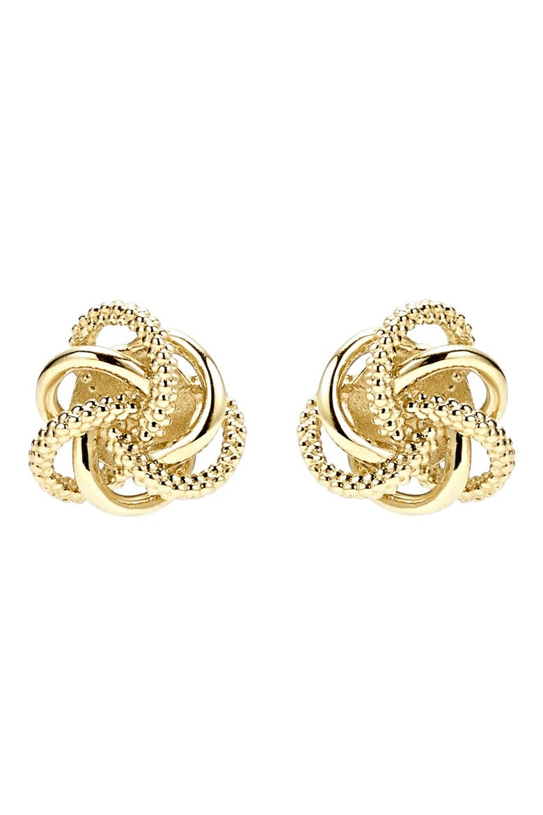 Love Knot Stud Earrings, Main, color, GOLD