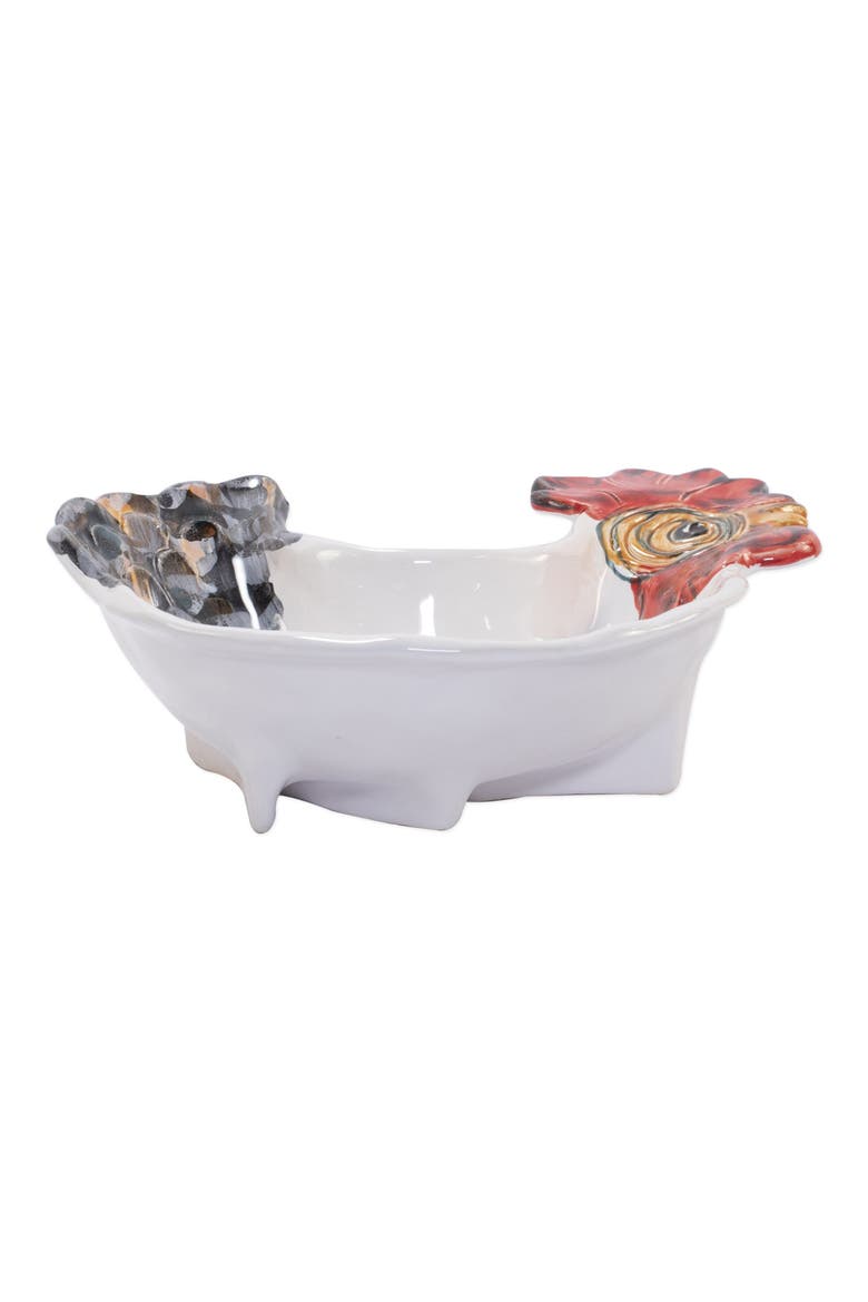 Fortunata Rooster Small Footed Bowl, Alternate, color, MULTI