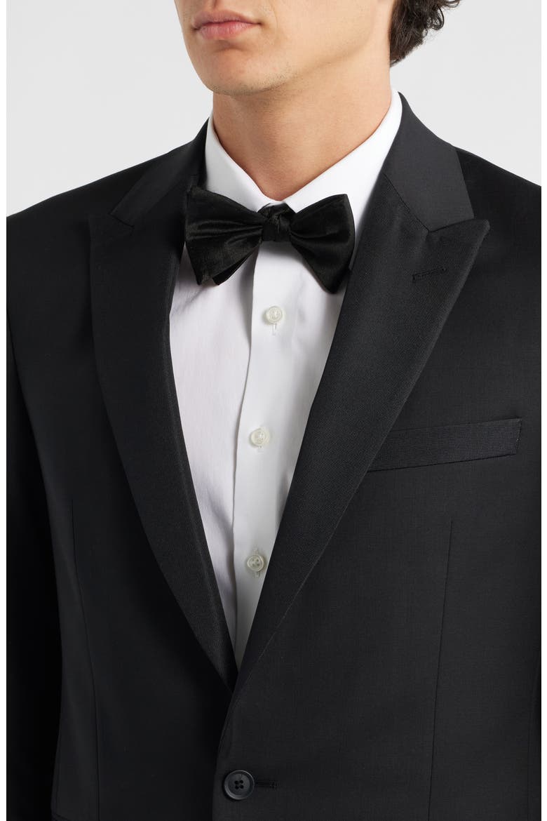 Ryder Peak Lapel Black Stretch Wool Tuxedo Jacket, Alternate, color, BLACK