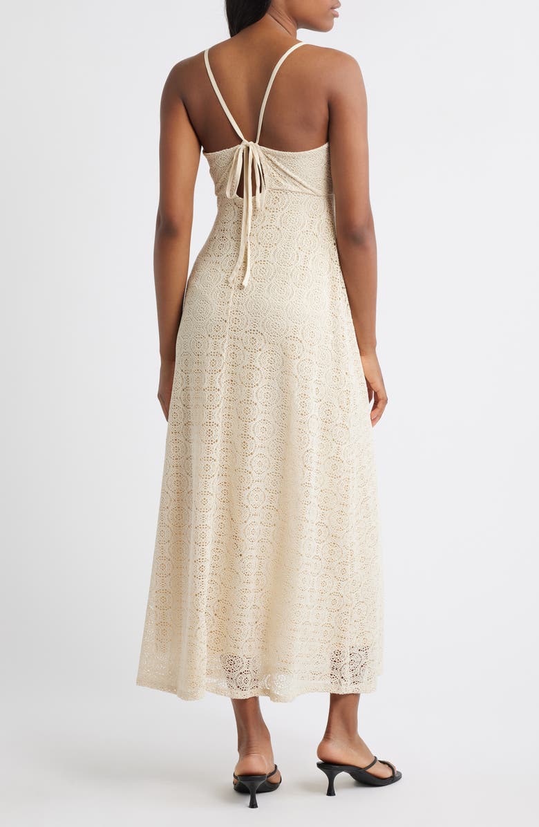 VERO MODA Maya Lace Sleeveless Maxi Dress, Alternate, color, Birch