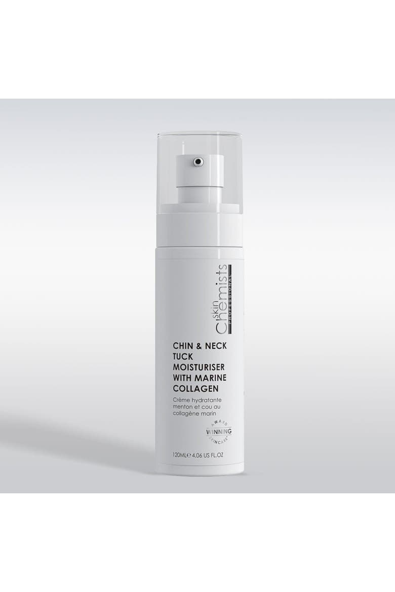 Chin & Neck Tuck Moisturizer with Marine Collagen 120ml for Loss of Firmness, Anti-Aging, Alternate, color, White
