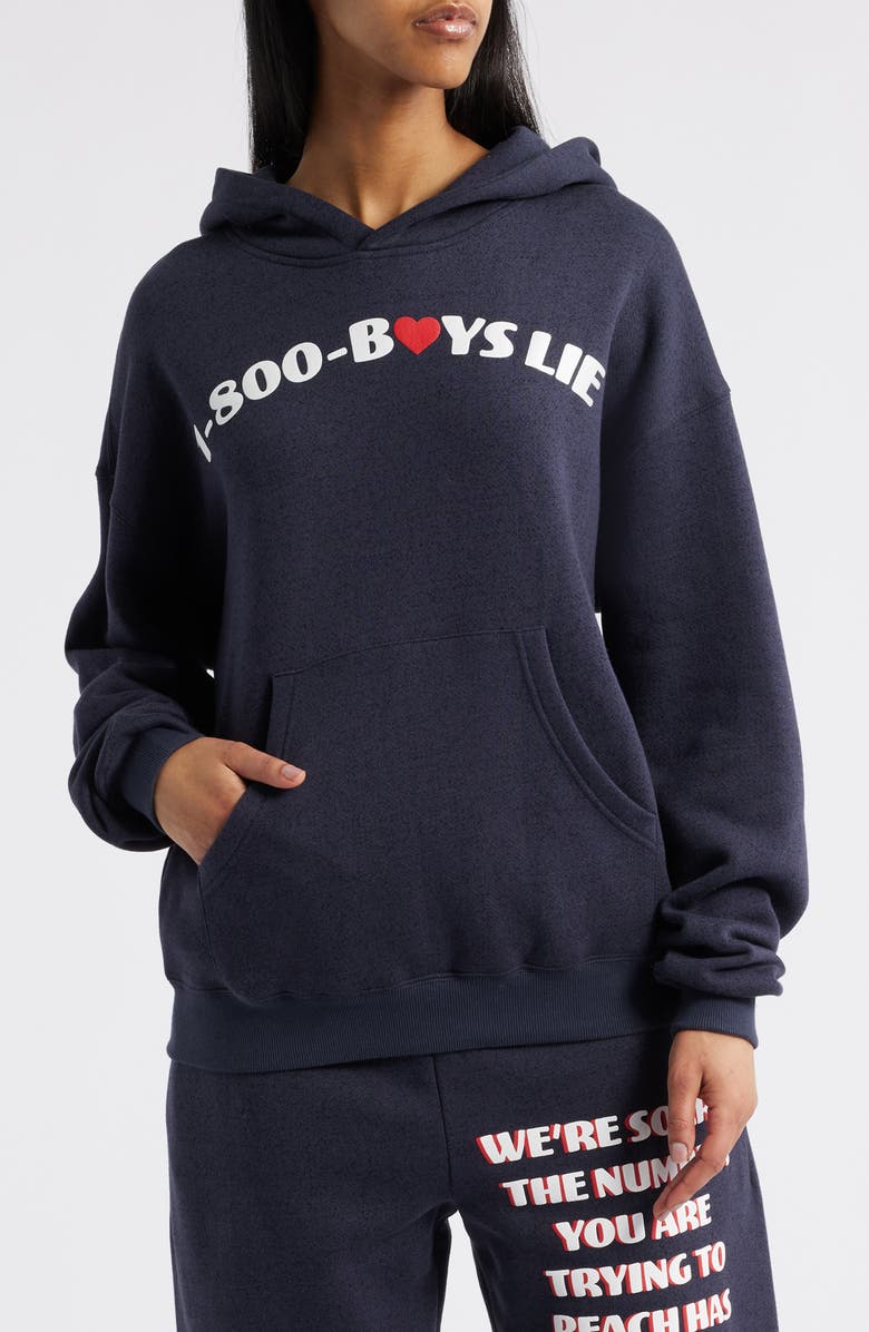 BOYS LIE 1-800 Heart Racer Hoodie, Main, color,