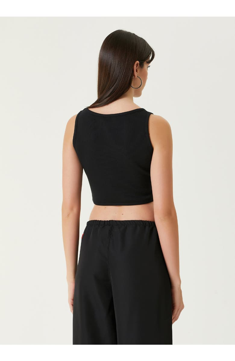 PCFG Free Heaven Rib Crop Tank Top, Alternate, color, Black