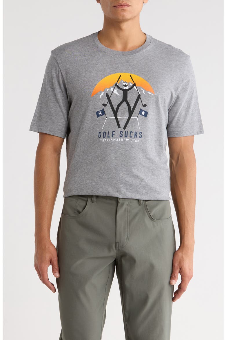 Powder Mountain Graphic T-Shirt, Main, color, HEATHER GREY