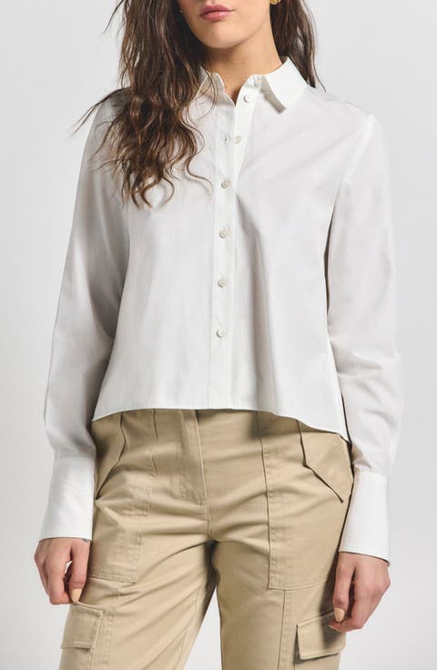 Aria Pleated Back Crop Shirt
