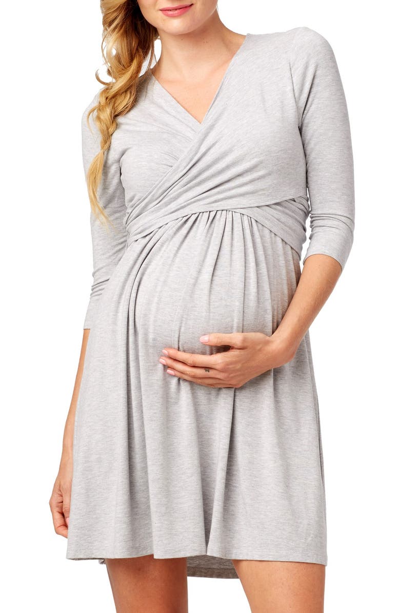 Rosie Pope Maternity/Nursing Wrap Dress, Main, color,