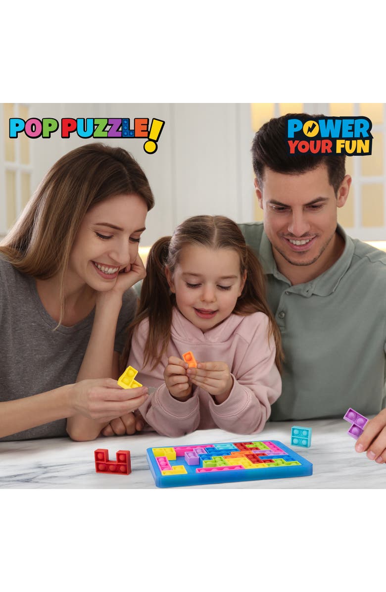 Power Your Fun Pop Puzzle Popper Fidget Game - Blue, Alternate, color, Blue