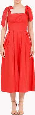 Leota Penelope Bow Dress Poppy Red