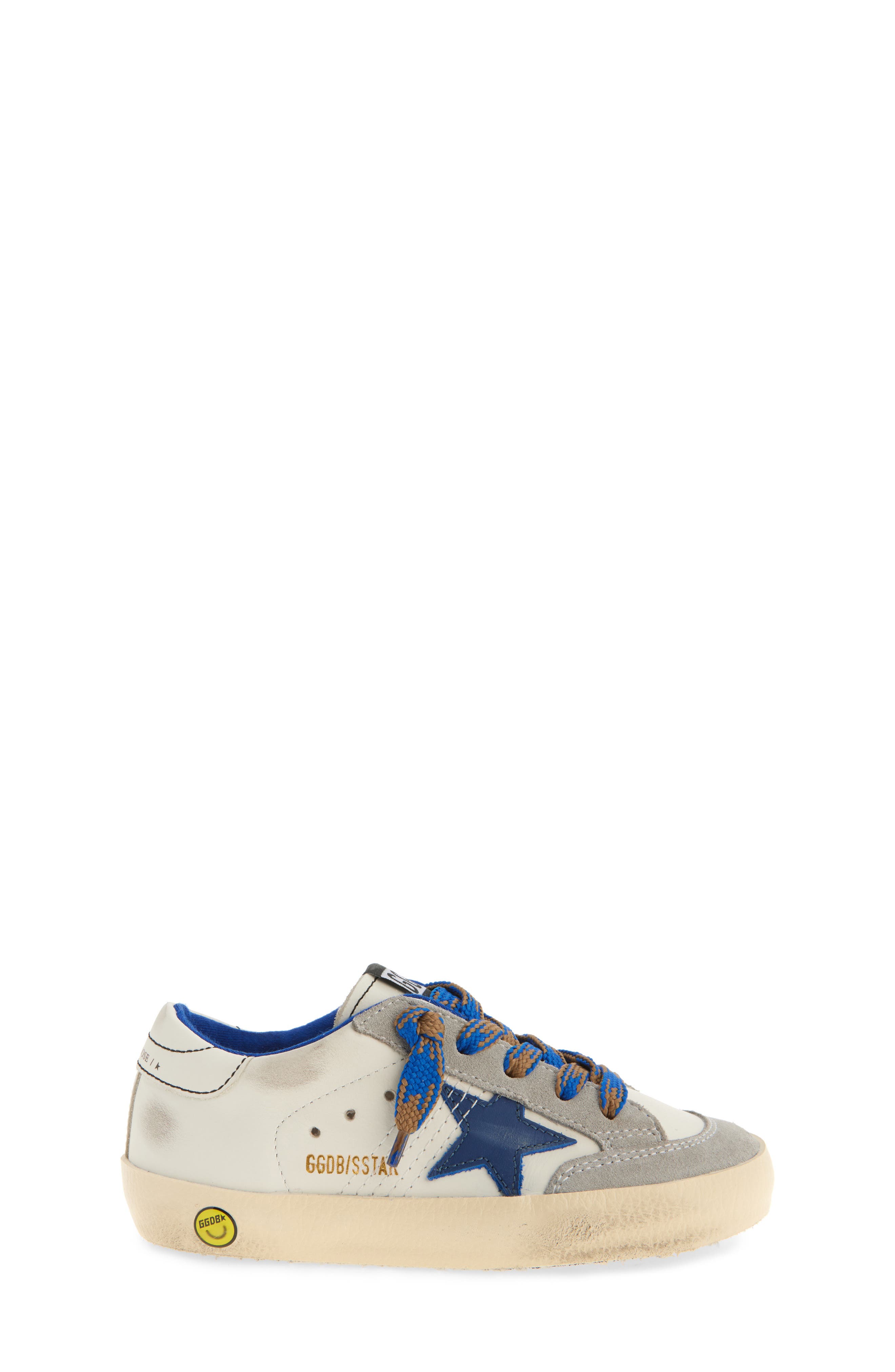Golden Goose Kids' Super-Star Penstar Classic Sneaker, Alternate, color, White/ Blue/ Ice