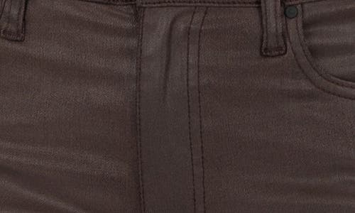 Kut From The Kloth Meg Coated High Waist Wide Leg Jeans In Brown