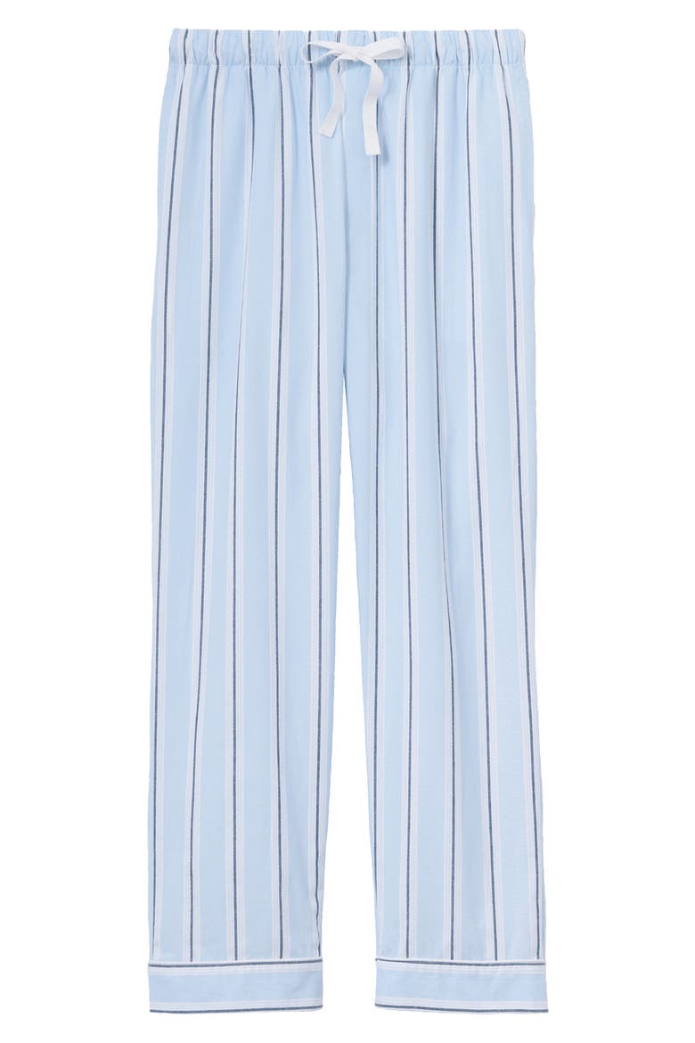 Stripe Cotton Twill Pajama Pants, Alternate, color, BLUE
