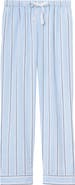 Petite Plume Stripe Cotton Twill Pajama Pants