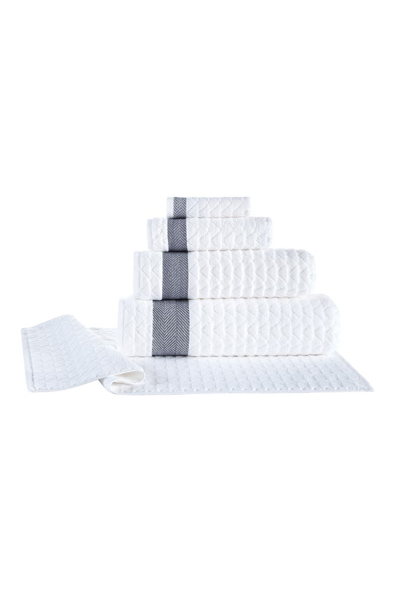 Herringbone Bath Mat, Alternate, color, WHITE