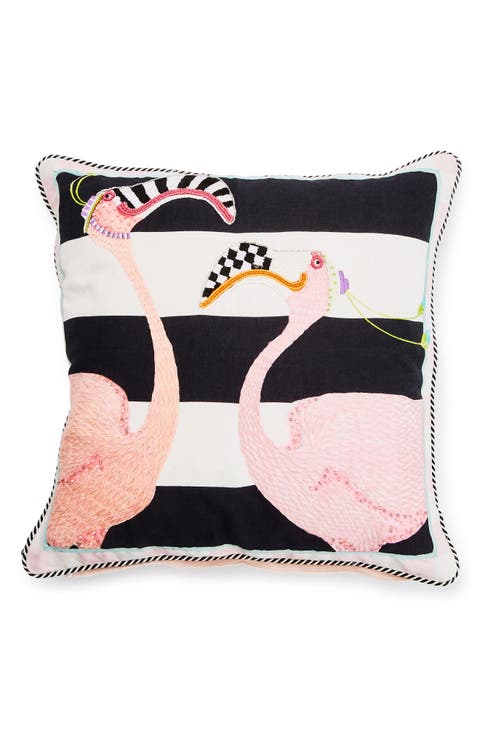 Patience Brewster Flamingo Accent Pillow