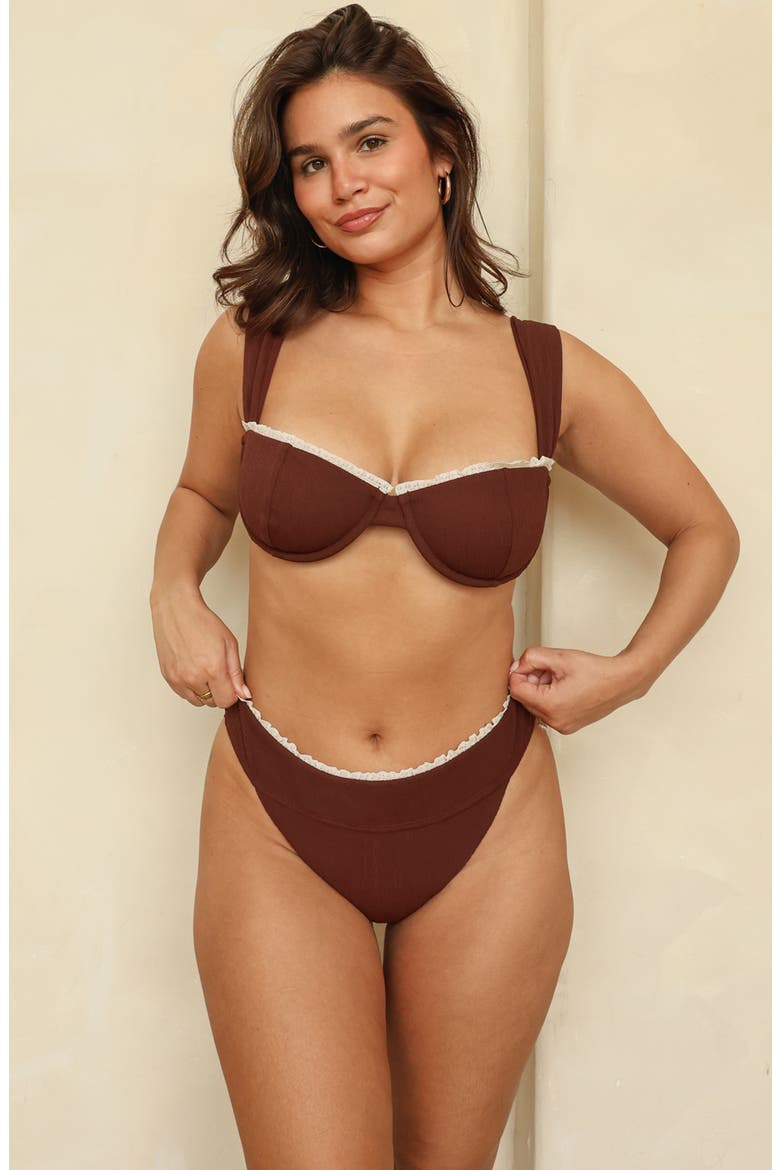 Athena Underwire Bikini Top, Alternate, color, Terra