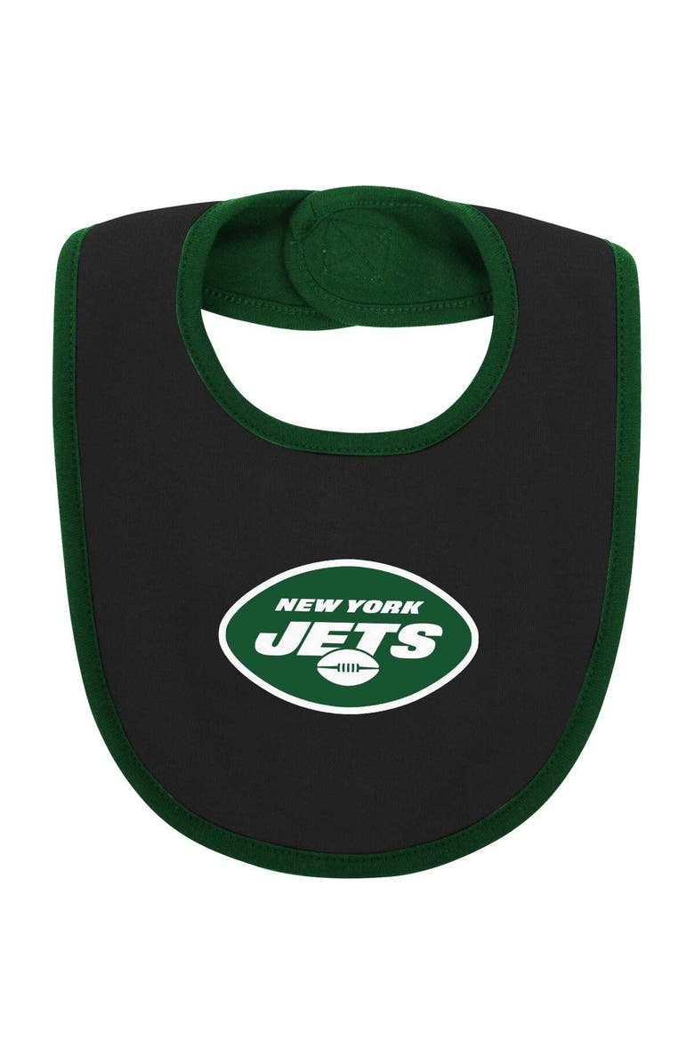 Outerstuff Newborn & Infant Green/Black New York Jets Home Field Advantage Three-Piece Bodysuit, Bib & Booties Set, Alternate, color, 