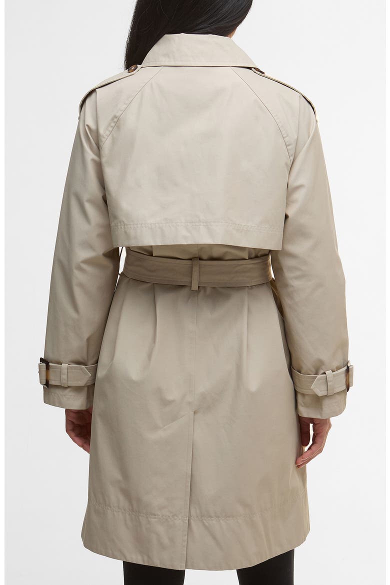 Maia Water Repellent Cotton & Nylon Trench Coat, Alternate, color, MIST/ HESSIAN TARTAN