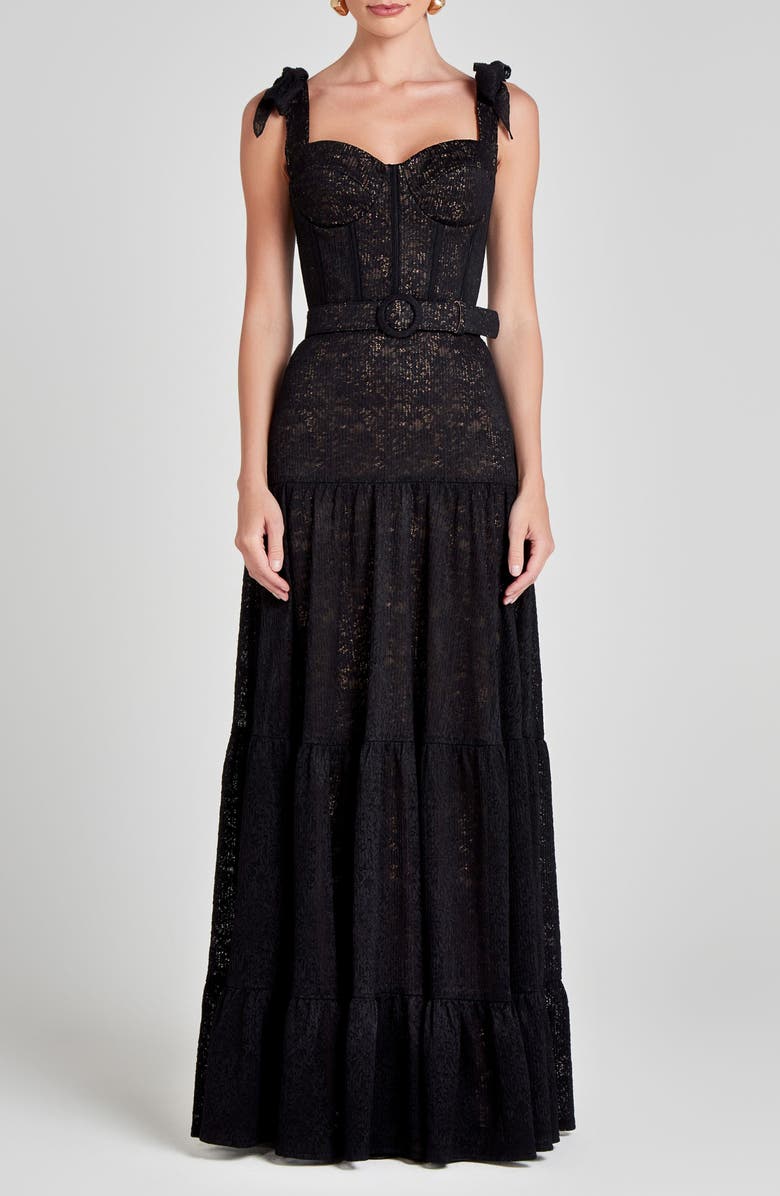NADINE MERABI Miranda Belted Gown, Main, color,