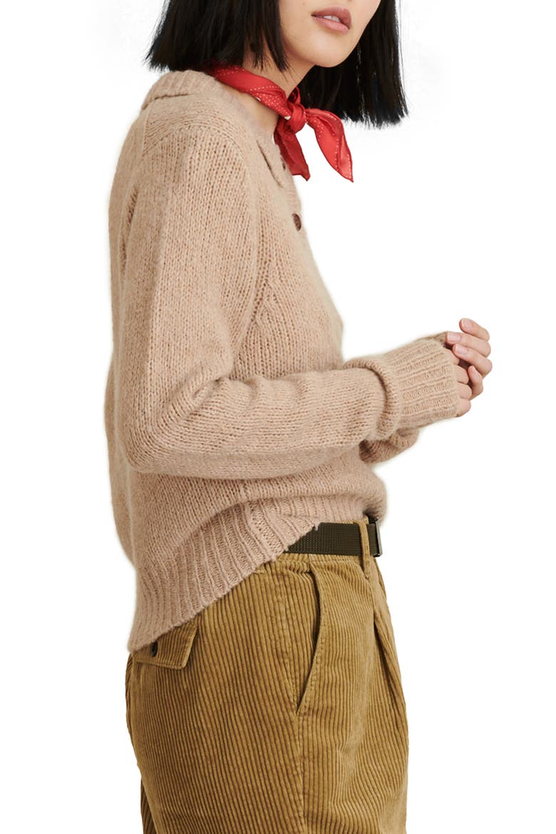 Wool & Cashmere Blend Henley Sweater, Alternate, color, WARM KHAKI