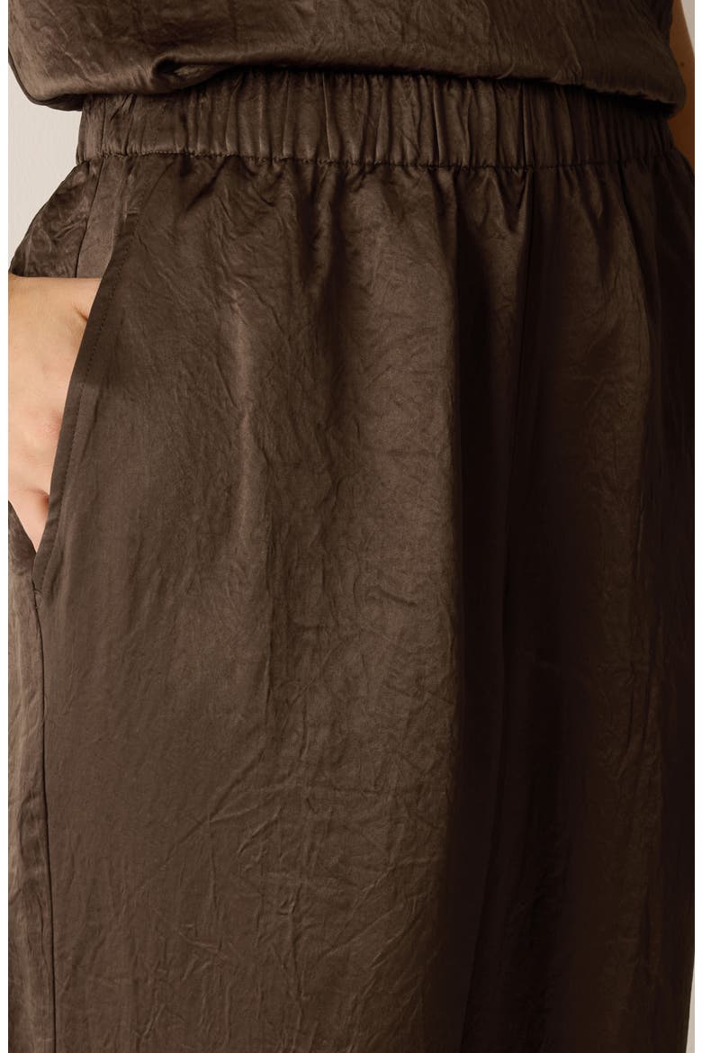Crinkle Satin Straight Leg Pants, Alternate, color, HAZELWOOD