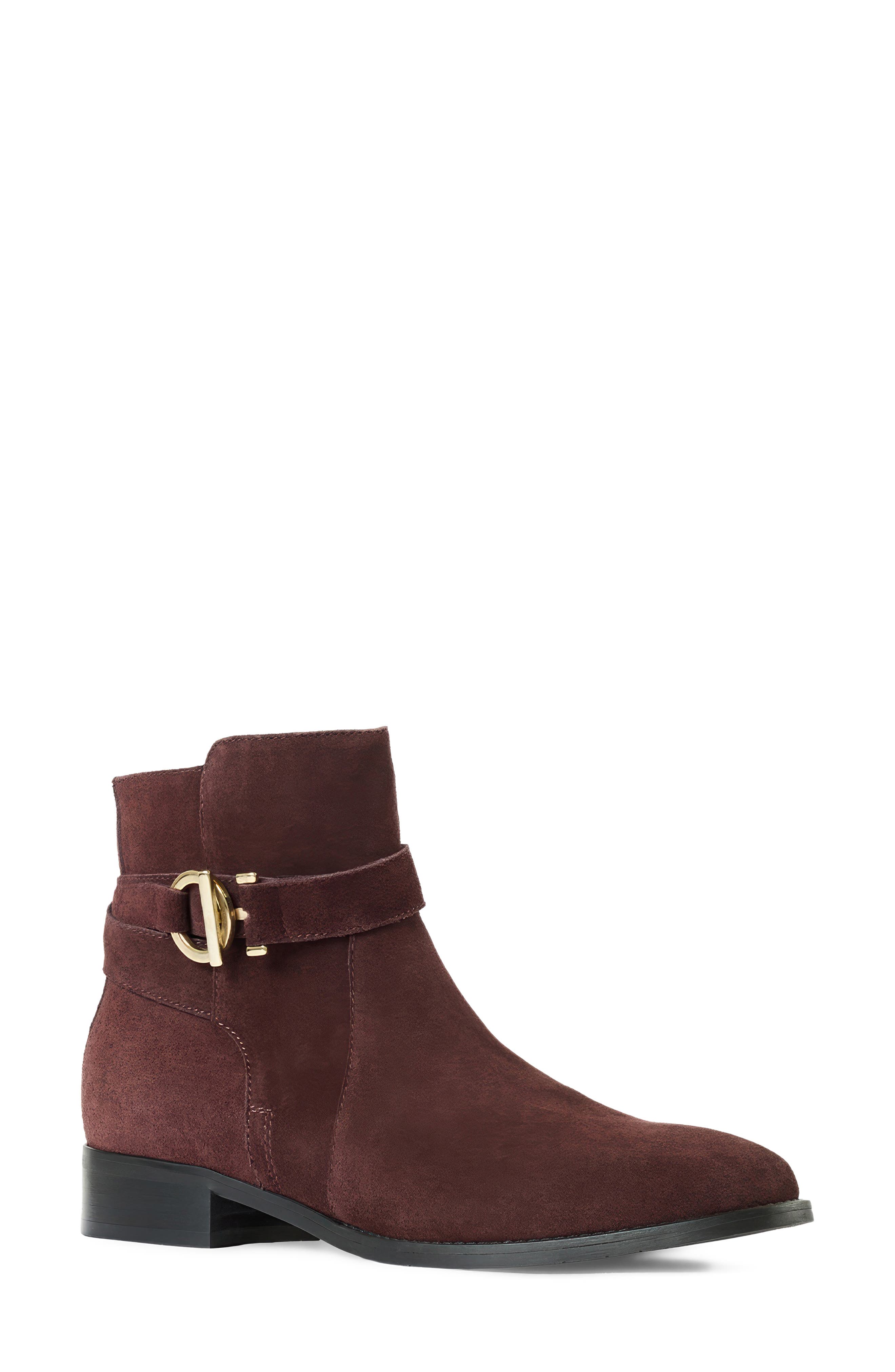 Silla Waterproof Bootie, Main, color, EGGPLANT SUEDE