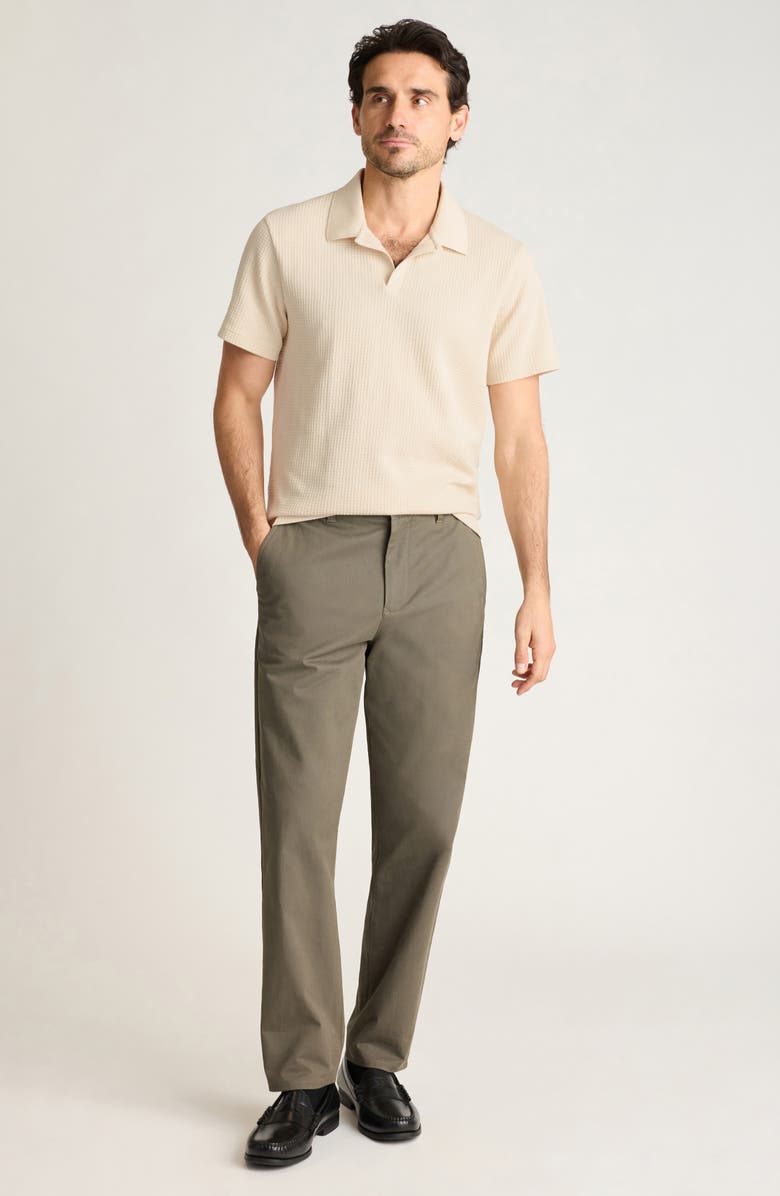 Bonobos Johnny Collar Waffle Knit Polo, Alternate, color, Bone White 12-0105 Tcx