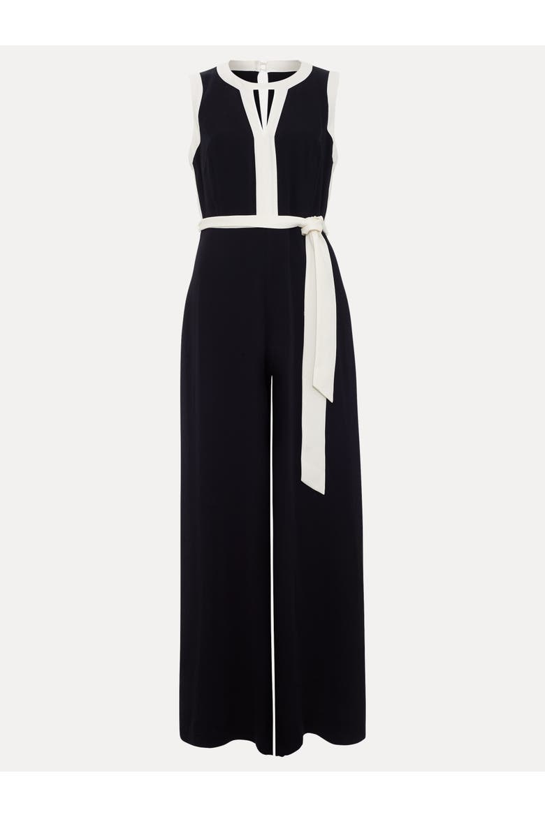 Elowen Wide Leg Jumpsuit, Alternate, color, Black/Ivory