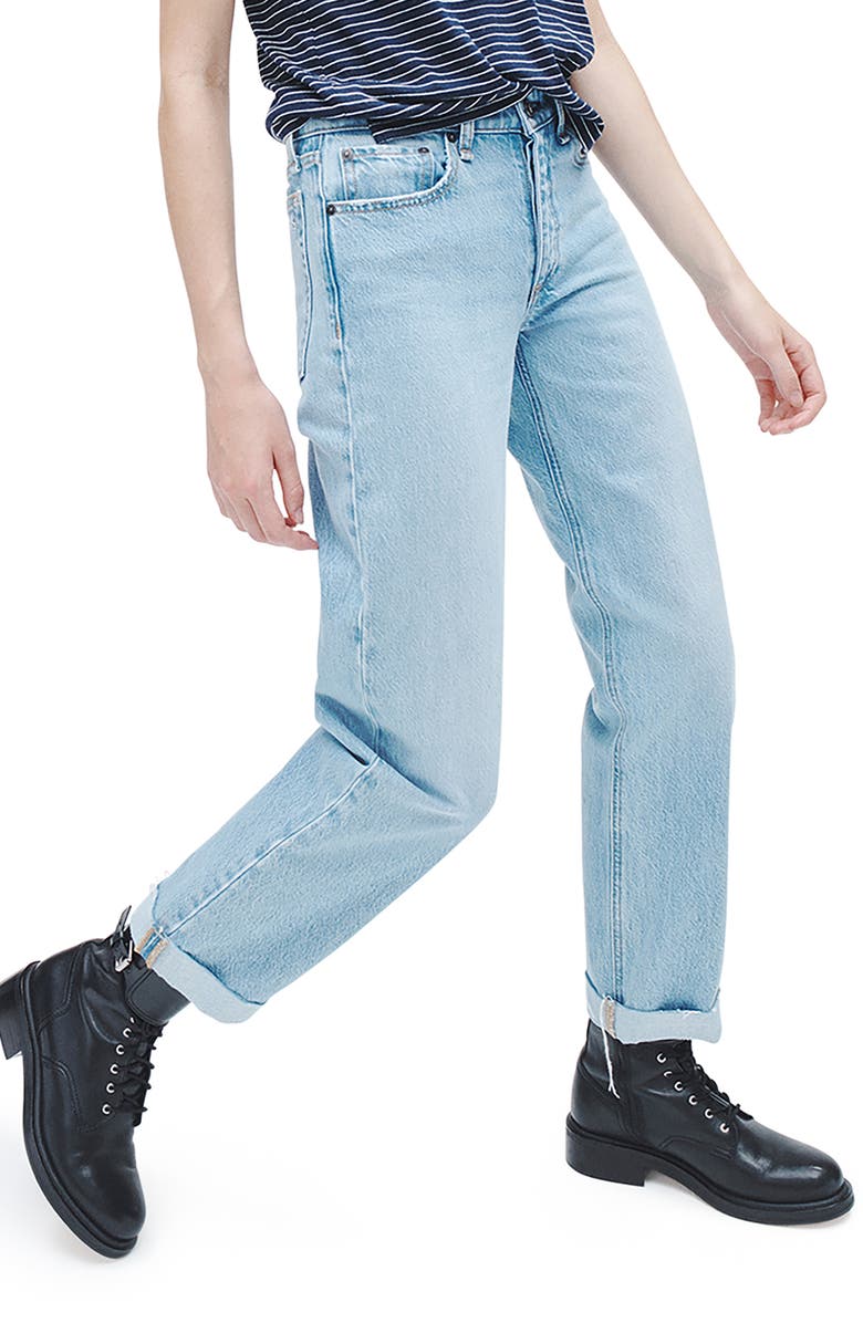 rag & bone Dre Raw Hem Low Rise Baggy Jeans, Alternate, color, Amal