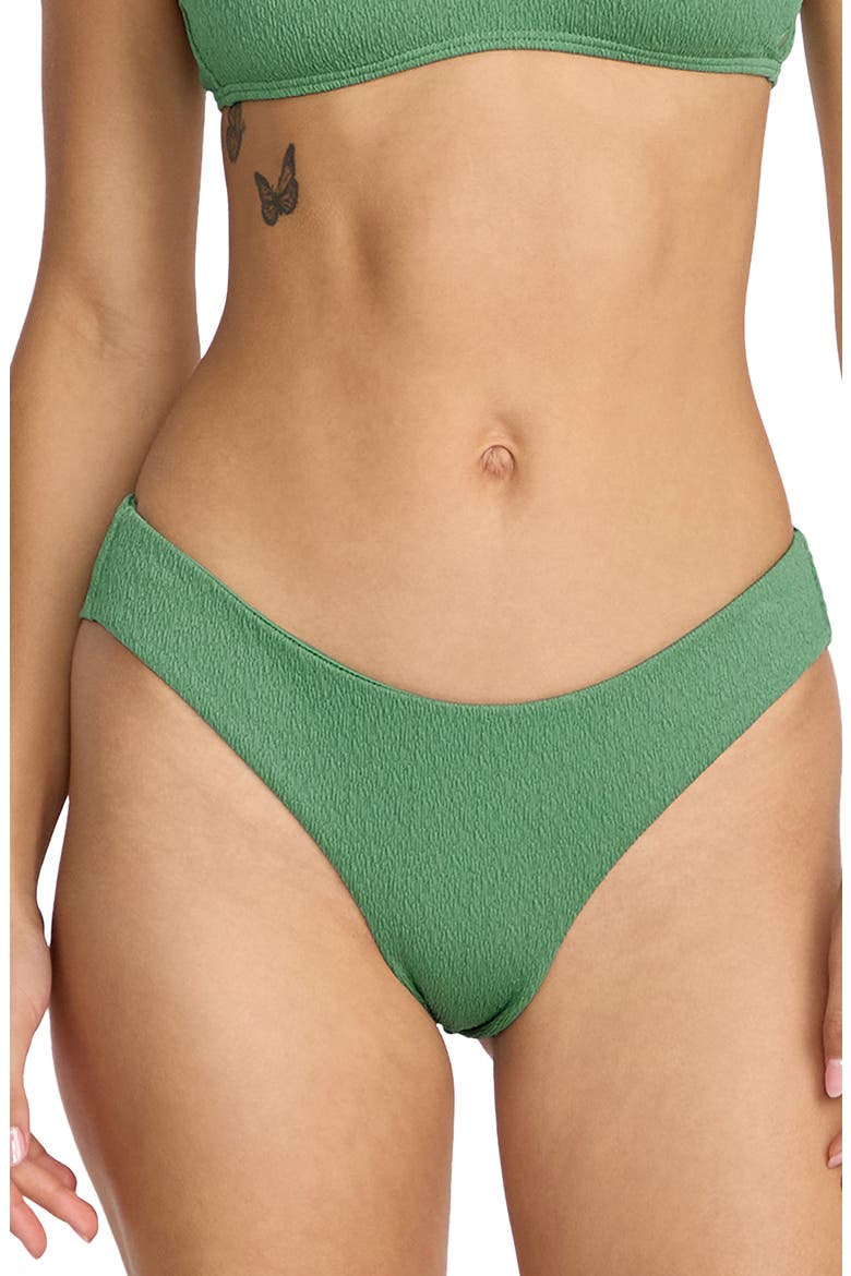 Pucker Up Cheekini Bikini Bottoms, Main, color, EVERGREEN