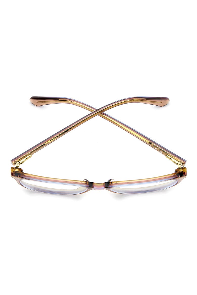 adria 52mm rectangular optical glasses, Alternate, color, BROWN PINK
