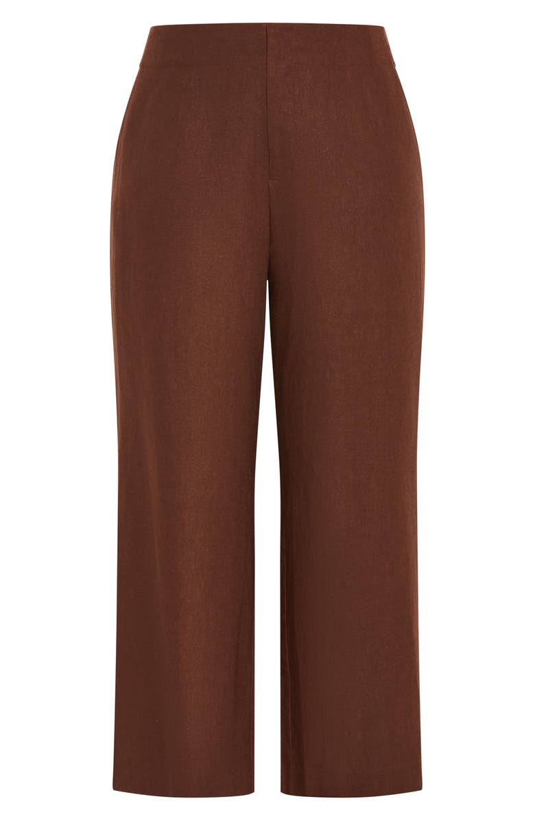 City Chic Viven Linen Blend Wide Leg Pants, Alternate, color, 