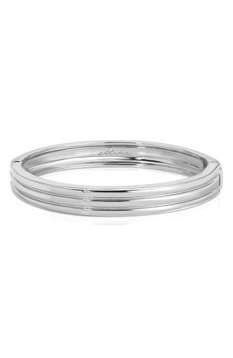 Etched Hinged Bangle