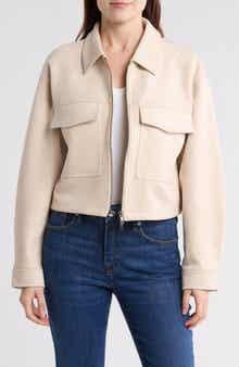 Melrose and Market Faux Suede Crop Jacket